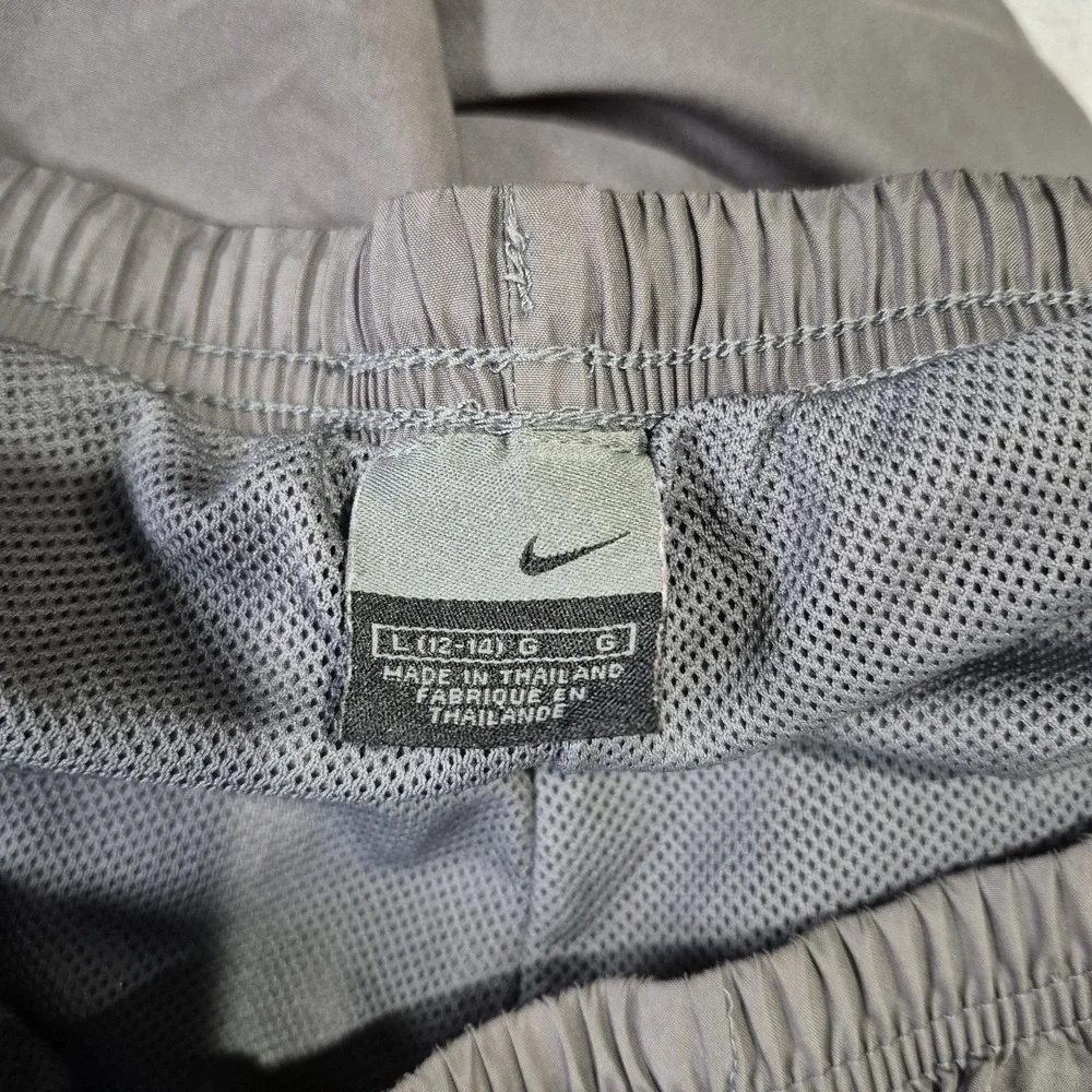 Vintage Y2K Nike Pants Womens Large 12-14 Gray Convertible Zip-Off Mesh Lined